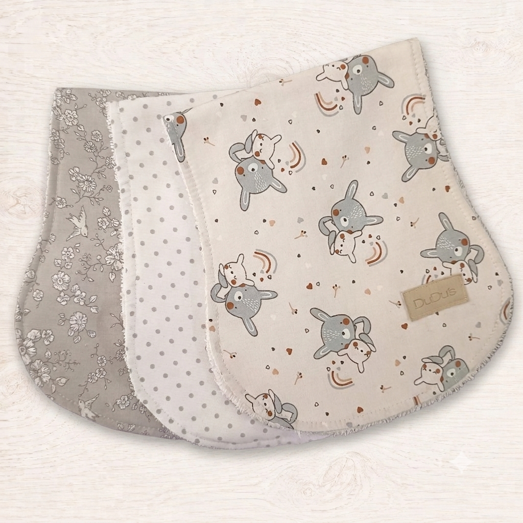 Pack de 3 Toallas SalvaBaBas SIN NOMBRE Reversible BimBa Rizo /Algodón
