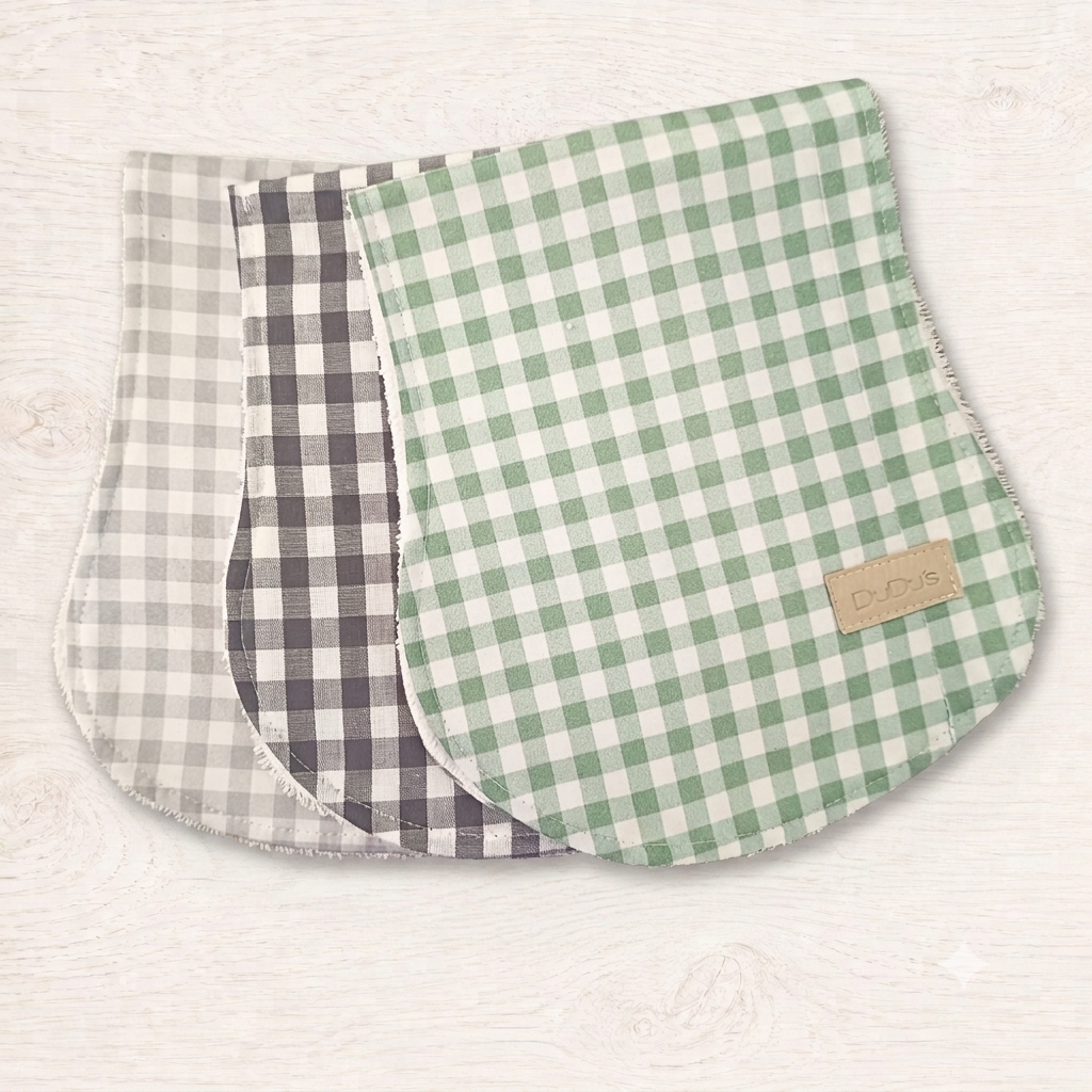 Pack de 3 Salvababas SIN PERSONALIZAR Reversible BimBa Rizo /Algodón