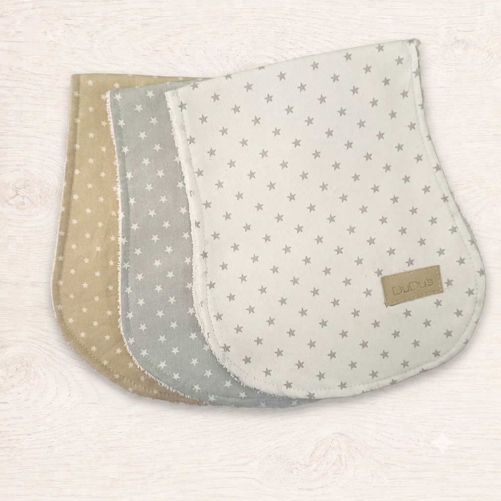 Set de 3 SalvaBaBas Personalizado Reversible BimBa Rizo /Algodón