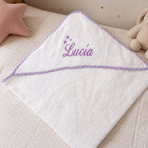Capa de Baño de vichy Bordada