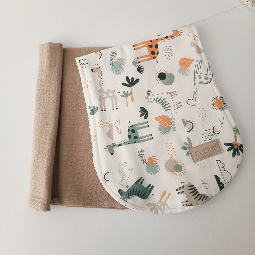 Pack de Muselina y Salvababas África Personalizable