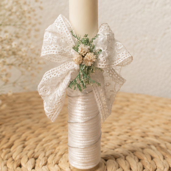 Vela Artesanal Personalizada Bautizo & Comunión "Limón"