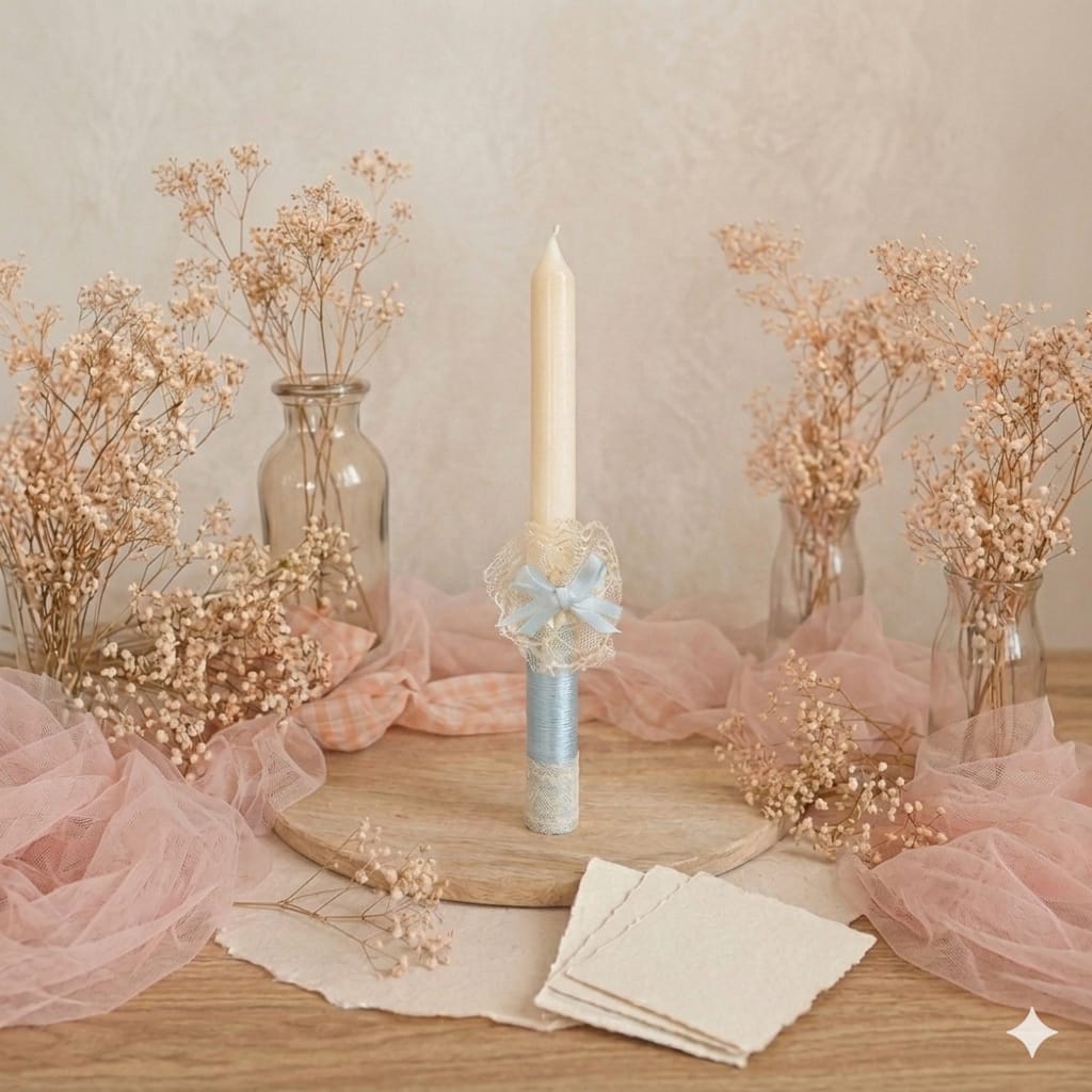 Vela Artesanal Personalizada · Bautizo & Comunión
