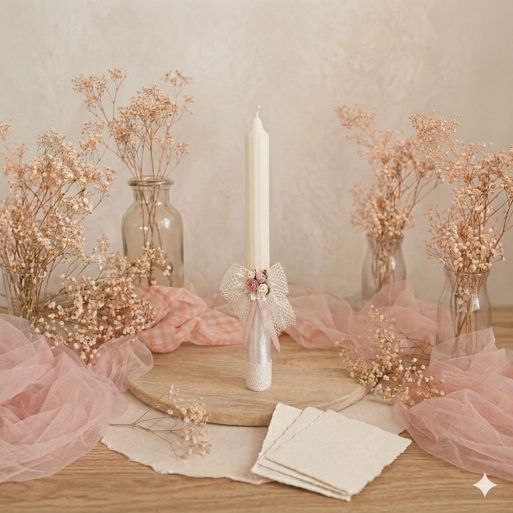 Vela Artesanal Personalizada · Bautizo & Comunión