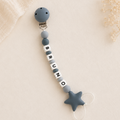 Chupetero de Silicona Personalizado Gris & Antracita