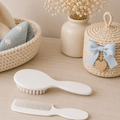 Set de Cepillo y Peine Personalizados MinQui Blanco