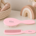 Set de Cepillo y Peine Personalizados MinQui Rosa