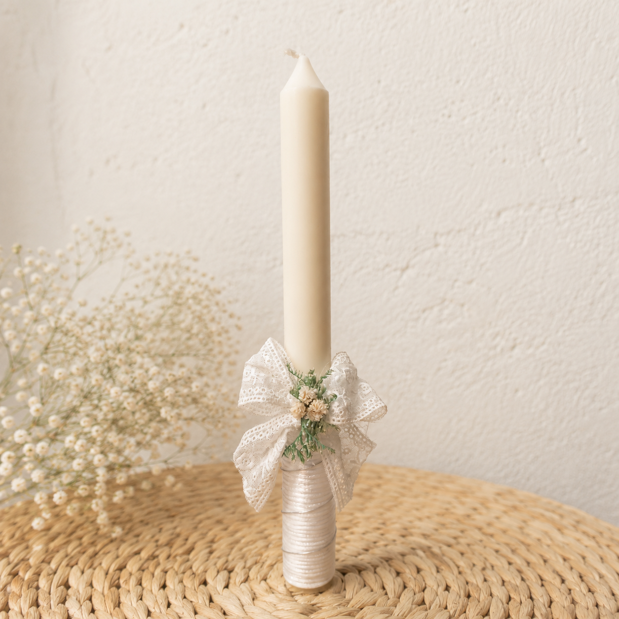 Vela Artesanal Personalizada Bautizo & Comunión "Limón"